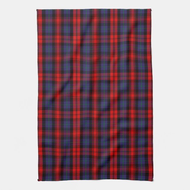 Scottish Clan MacLachlan Tartan Plaid Kitchen Towel (Vertical)
