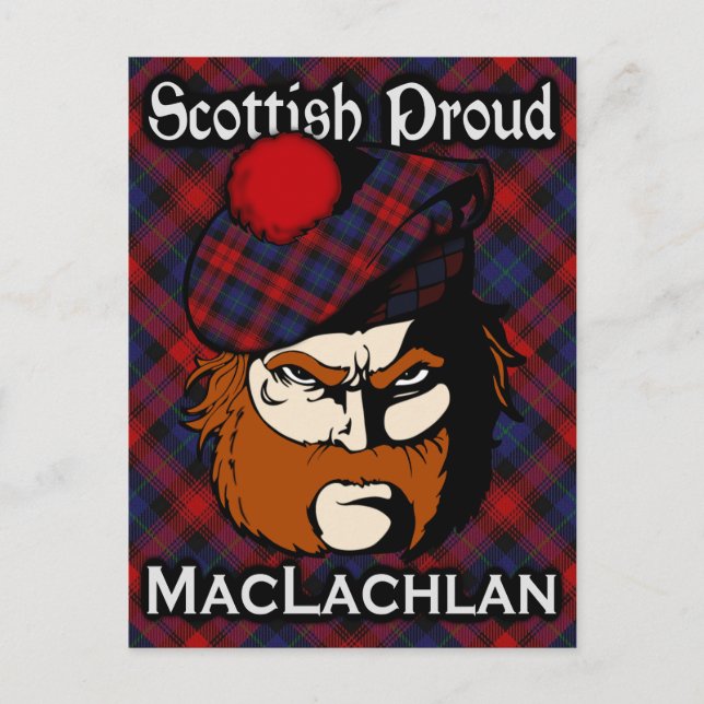 Scottish Clan MacLachlan Tartan Postcard (Front)
