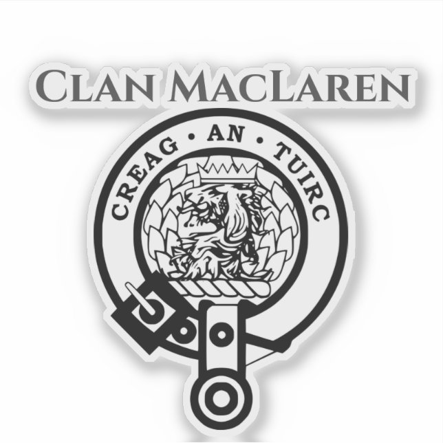 Scottish Clan MacLaren Crest Badge Sticker (Front)
