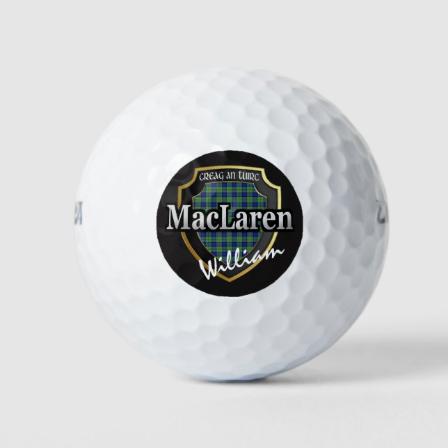 Scottish Clan MacLaren Personalize Your Name Golf Balls (Front)