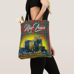 Scottish Clan MacLean Duart Castle Tartan Plaid 2 Tote Bag