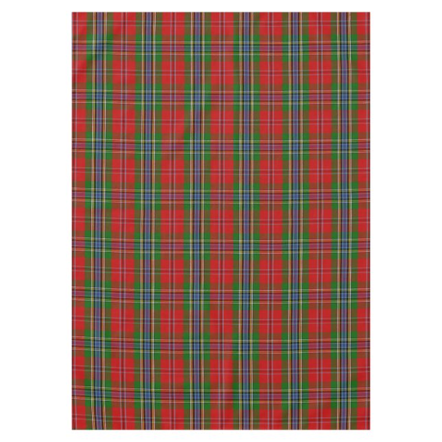 Scottish Clan MacLean of Duart Tartan Plaid Tablecloth (Front)