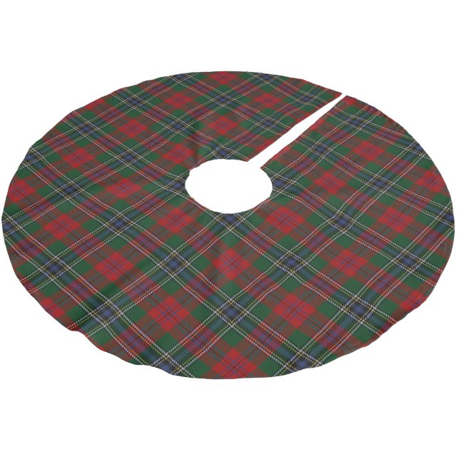 Scottish Clan MacLean Tartan Brushed Polyester Tree Skirt (Angled)