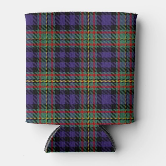 Scottish Clan MacLellan Tartan Plaid Can Cooler (Front)