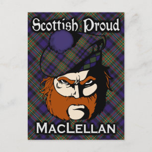 Scottish Clan MacLellan Tartan Postcard