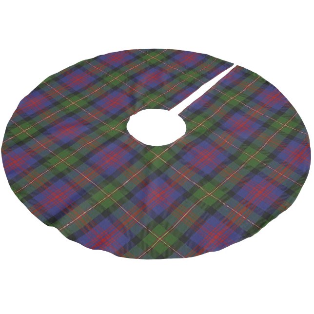 Scottish Clan MacLennan Tartan Brushed Polyester Tree Skirt (Angled)