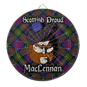 Scottish Clan MacLennan Tartan Dartboard