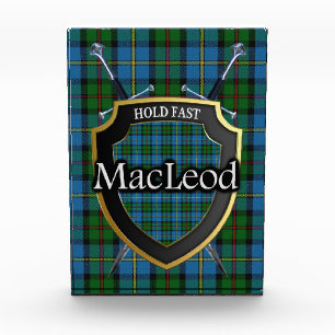 Scottish Clan MacLeod of Harris Tartan Photo Block