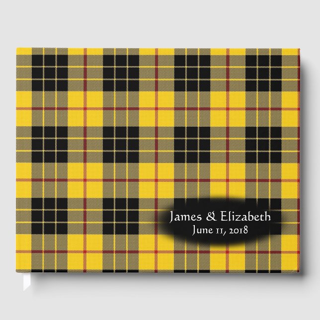 Scottish Clan MacLeod of Lewis Tartan Wedding Guest Book (Front)