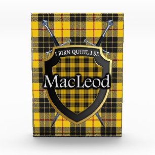 Scottish Clan MacLeod Tartan Photo Block