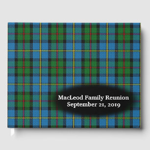 Scottish Clan MacLeod Tartan Plaid Family Reunion Guest Book