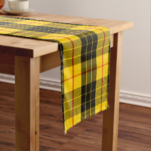 Scottish Clan MacLeod Tartan Plaid Long Table Runner