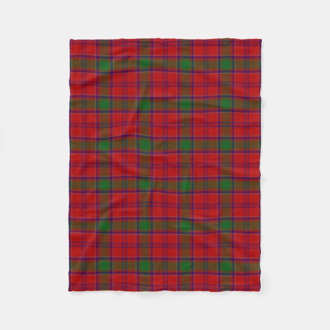 Scottish Clan MacLintock Tartan Plaid Fleece Blanket (Front)