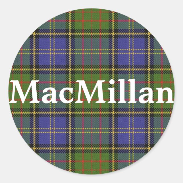 Scottish Clan MacMillan Tartan Plaid Classic Round Sticker (Front)