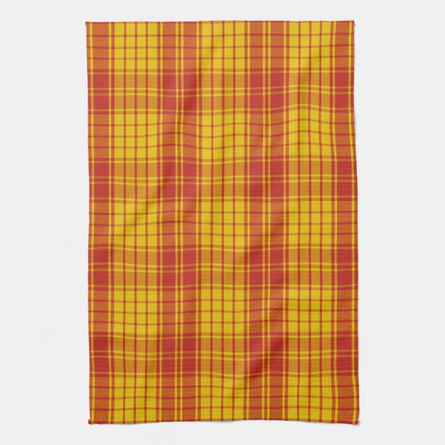 Scottish Clan MacMillan Tartan Plaid Kitchen Towel (Vertical)