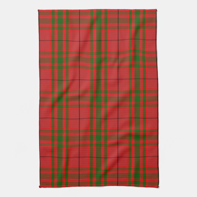 Scottish Clan MacNab Tartan Plaid Kitchen Towel (Vertical)