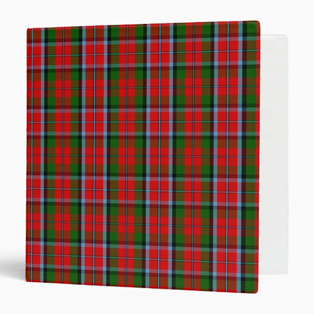 Scottish Clan MacNaughton Tartan Plaid Binder (Front/Inside)