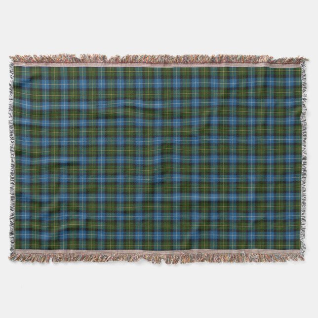 Scottish Clan MacNeil Tartan Throw Blanket (Front)