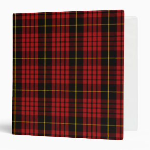 Scottish Clan MacQueen Tartan Plaid Binder