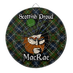 Scottish Clan MacRae Tartan Dartboard