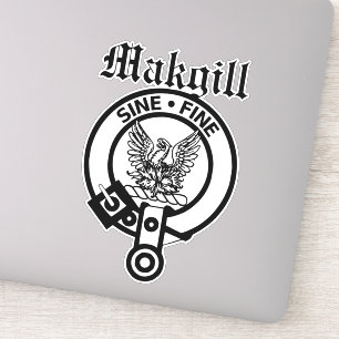 Scottish Clan Makgill Crest Badge Large Sticker
