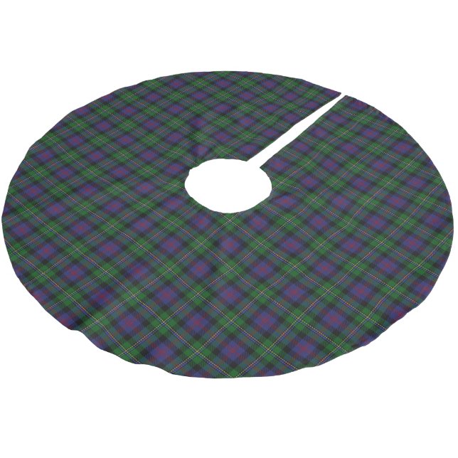 Scottish Clan Malcolm Tartan Brushed Polyester Tree Skirt (Angled)