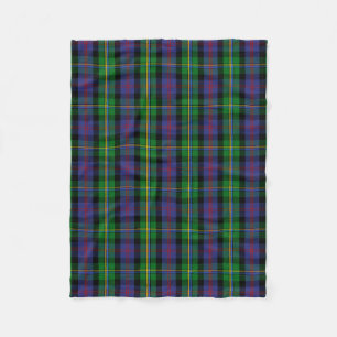 Scottish Clan Malcolm Tartan Plaid Fleece Blanket