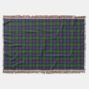 Scottish Clan Malcolm Tartan Throw Blanket
