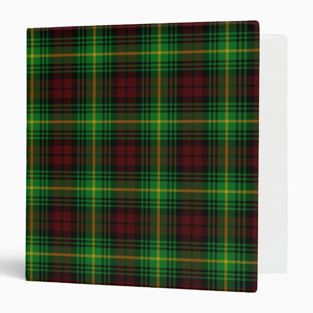 Scottish Clan Martin Tartan Plaid Binder (Front/Inside)