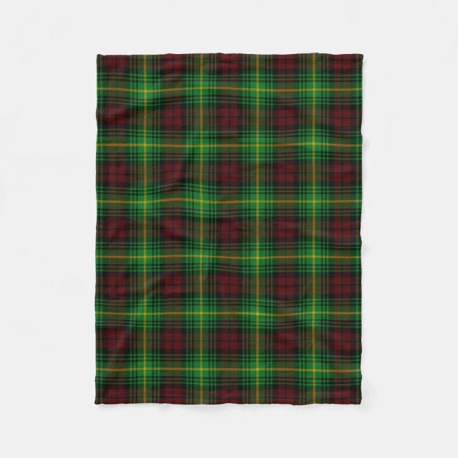 Scottish Clan Martin Tartan Plaid Fleece Blanket (Front)