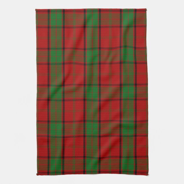 Scottish Clan Maxwell Tartan Plaid Kitchen Towel (Vertical)