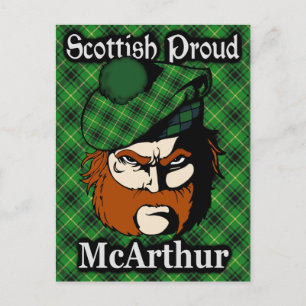 Scottish Clan McArthur Tartan Postcard