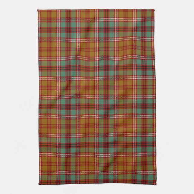 Scottish Clan McCall Tartan Plaid Kitchen Towel (Vertical)