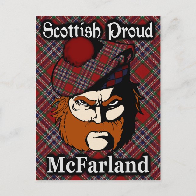 Scottish Clan McFarland Tartan Postcard (Front)