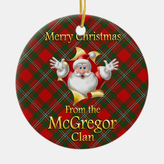 Scottish Clan McGregor Christmas Ornament (Front)