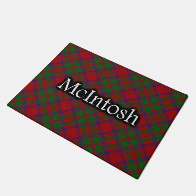 Scottish Clan McIntosh Tartan Doormat (Angled)