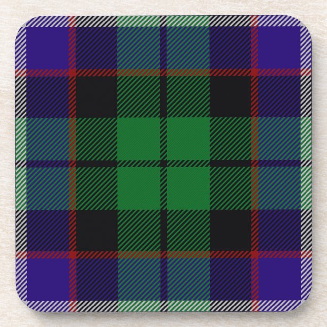 Scottish Clan Mitchell Tartan Plaid Coaster (Front)