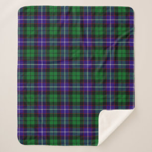Scottish Clan Mitchell Tartan Plaid Sherpa Blanket