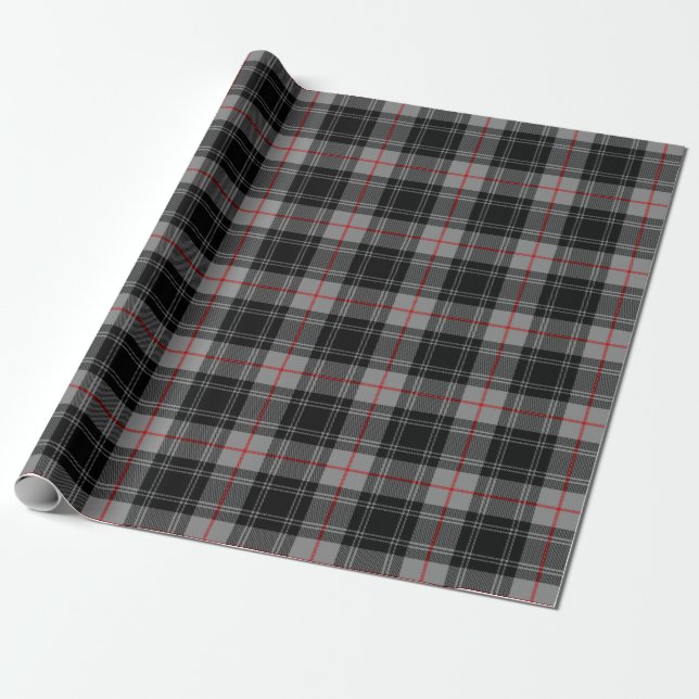 Scottish Clan Moffat Tartan Plaid Wrapping Paper (Unrolled)