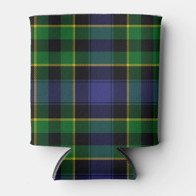 Scottish Clan Mowat Tartan Plaid Can Cooler (Front)