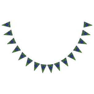Scottish Clan Muir Tartan Bunting Flags