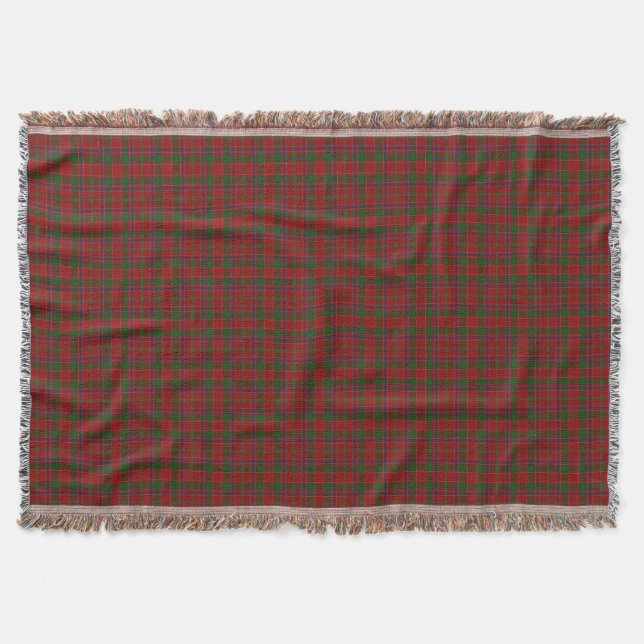 Scottish Clan Munro Munroe Monroe Tartan Throw Blanket (Front)