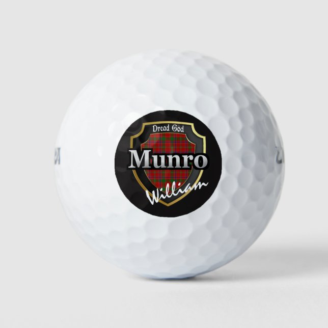Scottish Clan Munro Personalize Your Name Golf Balls (Front)