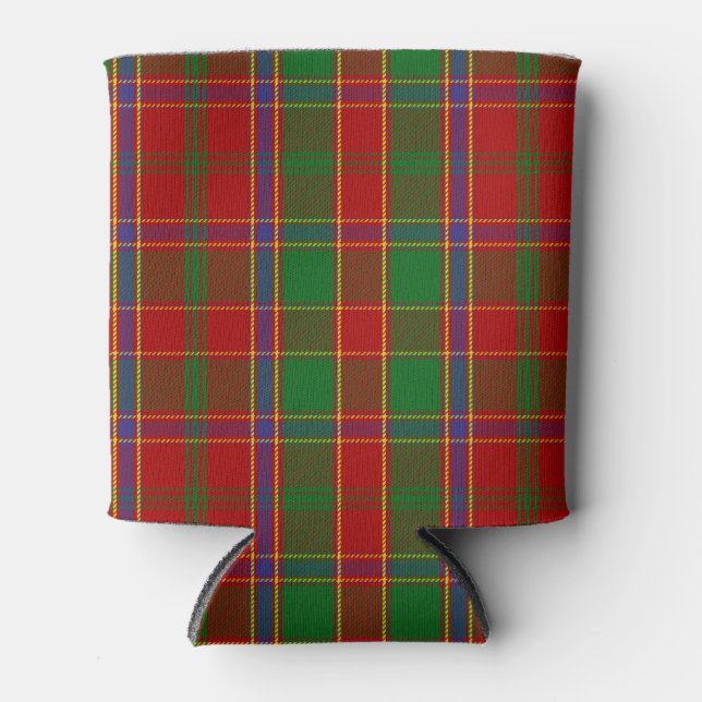Scottish Clan Munro Tartan Plaid Can Cooler (Front)