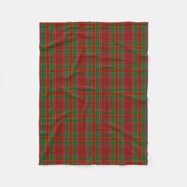 Scottish Clan Munro Tartan Plaid Fleece Blanket (Front)