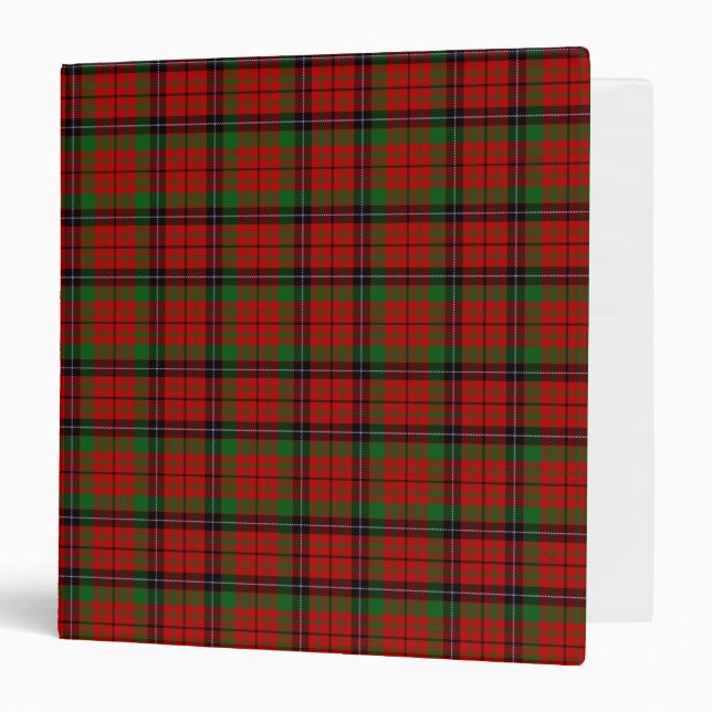 Scottish Clan Nicolson Tartan Plaid Binder (Front/Inside)
