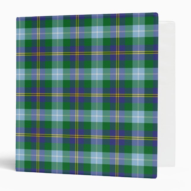 Scottish Clan Porteous Tartan Plaid Binder (Front/Inside)
