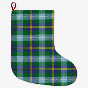 Scottish Clan Porteous Tartan Plaid Large Christmas Stocking