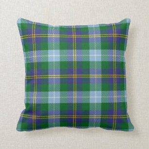 Scottish Clan Porteous Tartan Plaid Throw Pillow