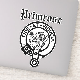 Scottish Clan Primrose Crest Badge Large Sticker